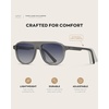 image:imageWearMe Pro Bold Retro Polarized Aviator Sunglasses  Geometric Flat Top Frame Design Gradient LensesFrosted Graphite  Navy Gradient Lens