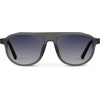 image:imageWearMe Pro Bold Retro Polarized Aviator Sunglasses  Geometric Flat Top Frame Design Gradient LensesFrosted Graphite  Navy Gradient Lens