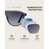 image:imageWearMe Pro Bold Retro Polarized Aviator Sunglasses  Geometric Flat Top Frame Design Gradient LensesFrosted Graphite  Navy Gradient Lens