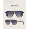 image:imageWearMe Pro Bold Retro Polarized Aviator Sunglasses  Geometric Flat Top Frame Design Gradient LensesFrosted Graphite  Navy Gradient Lens