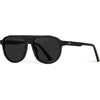 image:imageWearMe Pro Bold Retro Polarized Aviator Sunglasses  Geometric Flat Top Frame Design Gradient LensesGlossy Black  Black Lens