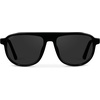 image:imageWearMe Pro Bold Retro Polarized Aviator Sunglasses  Geometric Flat Top Frame Design Gradient LensesGlossy Black  Black Lens