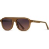 image:imageWearMe Pro Bold Retro Polarized Aviator Sunglasses  Geometric Flat Top Frame Design Gradient LensesMilky Golden Brown  Brown Gradient Lens