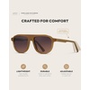 image:imageWearMe Pro Bold Retro Polarized Aviator Sunglasses  Geometric Flat Top Frame Design Gradient LensesMilky Golden Brown  Brown Gradient Lens