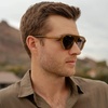 image:imageWearMe Pro Bold Retro Polarized Aviator Sunglasses  Geometric Flat Top Frame Design Gradient LensesMilky Golden Brown  Brown Gradient Lens