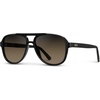 image:imageWearMe Pro Chic Retro Oversized Polarized Sunglasses Statement Aviators for WomenBlack  Grey Brown Gradient Lens