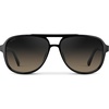 image:imageWearMe Pro Chic Retro Oversized Polarized Sunglasses Statement Aviators for WomenBlack  Grey Brown Gradient Lens