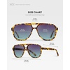 image:imageWearMe Pro Chic Retro Oversized Polarized Sunglasses Statement Aviators for WomenHoney Tortoise Frame  Twilight Gradient Lens