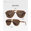 image:imageWearMe Pro Chic Retro Oversized Polarized Sunglasses Statement Aviators for WomenHoneycomb Tortoise  Brown Lens