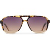 image:imageWearMe Pro Chic Retro Oversized Polarized Sunglasses Statement Aviators for WomenTortoise Clear Frame  Gradient Sunset Lens