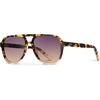 image:imageWearMe Pro Chic Retro Oversized Polarized Sunglasses Statement Aviators for WomenTortoise Clear Frame  Gradient Sunset Lens
