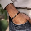 image:imageWearMe Pro Mens 3mm Cuff Bracelet with Rope Insert  Adjustable Size