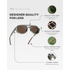image:imageWearMe Pro Mens Polarized Aviator Sport Sunglasses  Lightweight NoSlip Fit for Pickleball amp Tennis  AntiGlare LensesSage Green  Brown Lens