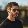 image:imageWearMe Pro Mens Polarized Round Sunglasses  Lightweight NonSlip Fit for Tennis amp Pickleball  AntiGlare Lens Sport StyleBlack  Black Lens