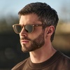image:imageWearMe Pro Mens Polarized Round Sunglasses  Lightweight NonSlip Fit for Tennis amp Pickleball  AntiGlare Lens Sport StyleDune Brown  Smoke Green Lens