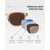 image:imageWearMe Pro Mens Polarized Round Sunglasses  Lightweight NonSlip Fit for Tennis amp Pickleball  AntiGlare Lens Sport StyleSand Brown  Dark Brown Lens