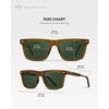 image:imageWearMe Pro Mens Polarized Square Sunglasses  Oversized Sport Style for Tennis amp Pickleball  AntiGlare Lens NoSlip GripDune Brown  Smoke Green Lens