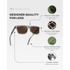 image:imageWearMe Pro Mens Polarized Square Sunglasses  Oversized Sport Style for Tennis amp Pickleball  AntiGlare Lens NoSlip GripSage Green  Dark Brown Lens