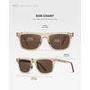 image:imageWearMe Pro Mens Polarized Square Sunglasses  Oversized Sport Style for Tennis amp Pickleball  AntiGlare Lens NoSlip GripSand Brown  Brown Lens