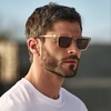 image:imageWearMe Pro Mens Polarized Square Sunglasses  Oversized Sport Style for Tennis amp Pickleball  AntiGlare Lens NoSlip GripSand Brown  Brown Lens