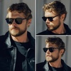 image:imageWearMe Pro Mens Polarized Square Sunglasses  Wide Fit Retro Style UV400 Lightweight Frame for Driving amp Daily WearBlack  Triple Black Lens