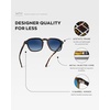 image:imageWearMe Pro Mens Polarized Square Sunglasses  Wide Fit Retro Style UV400 Lightweight Frame for Driving amp Daily WearBrown Tortoise  Gradient Blue Lens