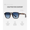 image:imageWearMe Pro Mens Polarized Square Sunglasses  Wide Fit Retro Style UV400 Lightweight Frame for Driving amp Daily WearBrown Tortoise  Gradient Blue Lens