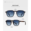 image:imageWearMe Pro Mens Polarized Square Sunglasses  Wide Fit Retro Style UV400 Lightweight Frame for Driving amp Daily WearBrown Tortoise  Gradient Blue Lens