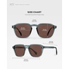 image:imageWearMe Pro Mens Polarized Square Sunglasses  Wide Fit Retro Style UV400 Lightweight Frame for Driving amp Daily WearCrystal Stone Blue  Brown Lens