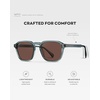 image:imageWearMe Pro Mens Polarized Square Sunglasses  Wide Fit Retro Style UV400 Lightweight Frame for Driving amp Daily WearCrystal Stone Blue  Brown Lens