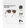 image:imageWearMe Pro Mens Polarized Square Sunglasses  Wide Fit Retro Style UV400 Lightweight Frame for Driving amp Daily WearCrystal Stone Blue  Brown Lens