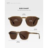image:imageWearMe Pro Mens Polarized Square Sunglasses  Wide Fit Retro Style UV400 Lightweight Frame for Driving amp Daily WearCrystal Verde  Dark Brown Lens
