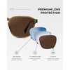 image:imageWearMe Pro Mens Polarized Square Sunglasses  Wide Fit Retro Style UV400 Lightweight Frame for Driving amp Daily WearCrystal Verde  Dark Brown Lens