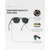 image:imageWearMe Pro Mens Polarized Square Sunglasses  Wide Fit Retro Style UV400 Lightweight Frame for Driving amp Daily WearEmerald Green  Black Lens