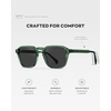 image:imageWearMe Pro Mens Polarized Square Sunglasses  Wide Fit Retro Style UV400 Lightweight Frame for Driving amp Daily WearEmerald Green  Black Lens