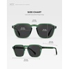 image:imageWearMe Pro Mens Polarized Square Sunglasses  Wide Fit Retro Style UV400 Lightweight Frame for Driving amp Daily WearEmerald Green  Black Lens