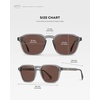 image:imageWearMe Pro Mens Polarized Square Sunglasses  Wide Fit Retro Style UV400 Lightweight Frame for Driving amp Daily WearMoonrock Grey  Brown Lens