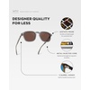 image:imageWearMe Pro Mens Polarized Square Sunglasses  Wide Fit Retro Style UV400 Lightweight Frame for Driving amp Daily WearMoonrock Grey  Brown Lens