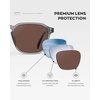 image:imageWearMe Pro Mens Polarized Square Sunglasses  Wide Fit Retro Style UV400 Lightweight Frame for Driving amp Daily WearMoonrock Grey  Brown Lens