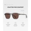 image:imageWearMe Pro Mens Polarized Square Sunglasses  Wide Fit Retro Style UV400 Lightweight Frame for Driving amp Daily WearMoonrock Grey  Brown Lens