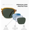 image:imageWearMe Pro Mens Polarized Square Sunglasses  Wide Fit Retro Style UV400 Lightweight Frame for Driving amp Daily WearSunset Tortoise  Smoke Green Lens