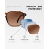 image:imageWearMe Pro Mens Polarized Square Sunglasses  Wide Fit Retro Style UV400 Lightweight Frame for Driving amp Daily WearTerracotta Brown  Copper Brown Gradient Lens