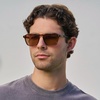image:imageWearMe Pro Mens Polarized Square Sunglasses  Wide Fit Retro Style UV400 Lightweight Frame for Driving amp Daily WearTerracotta Brown  Copper Brown Gradient Lens