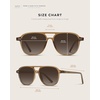 image:imageWearMe Pro Polarized Aviator Classic Double Bridge Womens SunglassesCrystal Copper Frame  Gradient Brown Lens