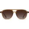 image:imageWearMe Pro Polarized Aviator Classic Double Bridge Womens SunglassesCrystal Copper Frame  Gradient Brown Lens