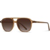 image:imageWearMe Pro Polarized Aviator Classic Double Bridge Womens SunglassesCrystal Copper Frame  Gradient Brown Lens