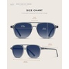 image:imageWearMe Pro Polarized Aviator Classic Double Bridge Womens SunglassesCrystal Mist  Gradient Blue Lens