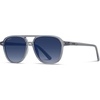image:imageWearMe Pro Polarized Aviator Classic Double Bridge Womens SunglassesCrystal Mist  Gradient Blue Lens