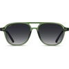 image:imageWearMe Pro Polarized Aviator Classic Double Bridge Womens SunglassesEmerald Green  Gradient Black Lens
