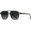 image:imageWearMe Pro Polarized Aviator Classic Double Bridge Womens SunglassesEmerald Green  Gradient Black Lens